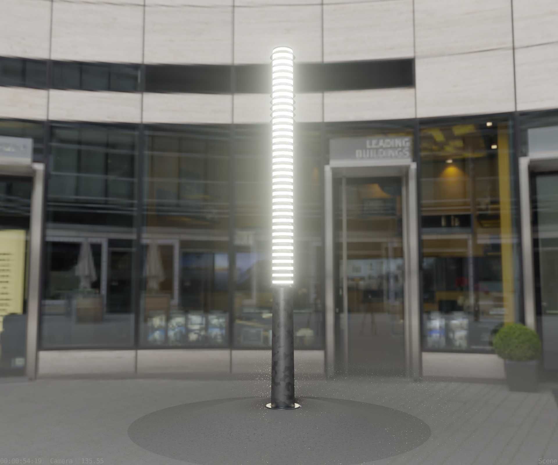 Galvanized Light-Column -14- Street-Light 9 Low-poly 3D model_29
