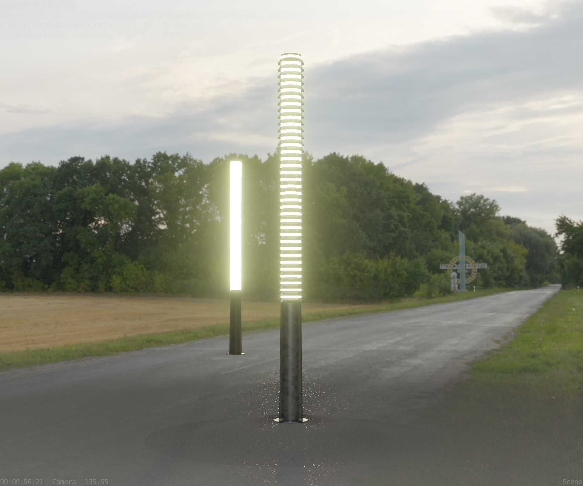 Galvanized Light-Column -14- Street-Light 9 Low-poly 3D model_65