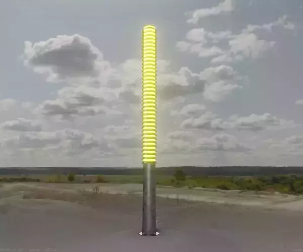 Galvanized Light-Column -14- Street-Light 9 Low-poly 3D model