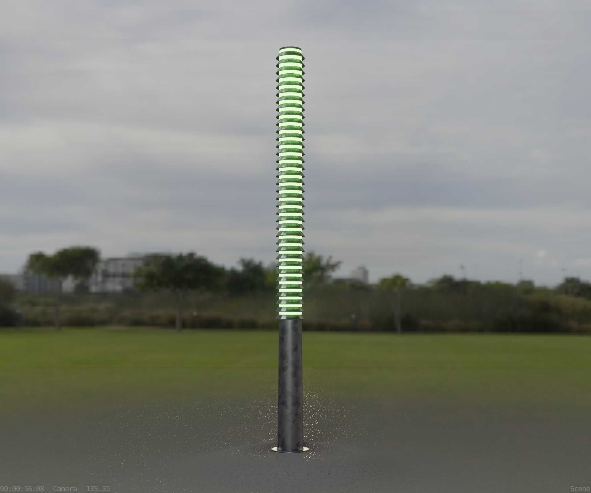 Galvanized Light-Column -14- Street-Light 9 Low-poly 3D model_52