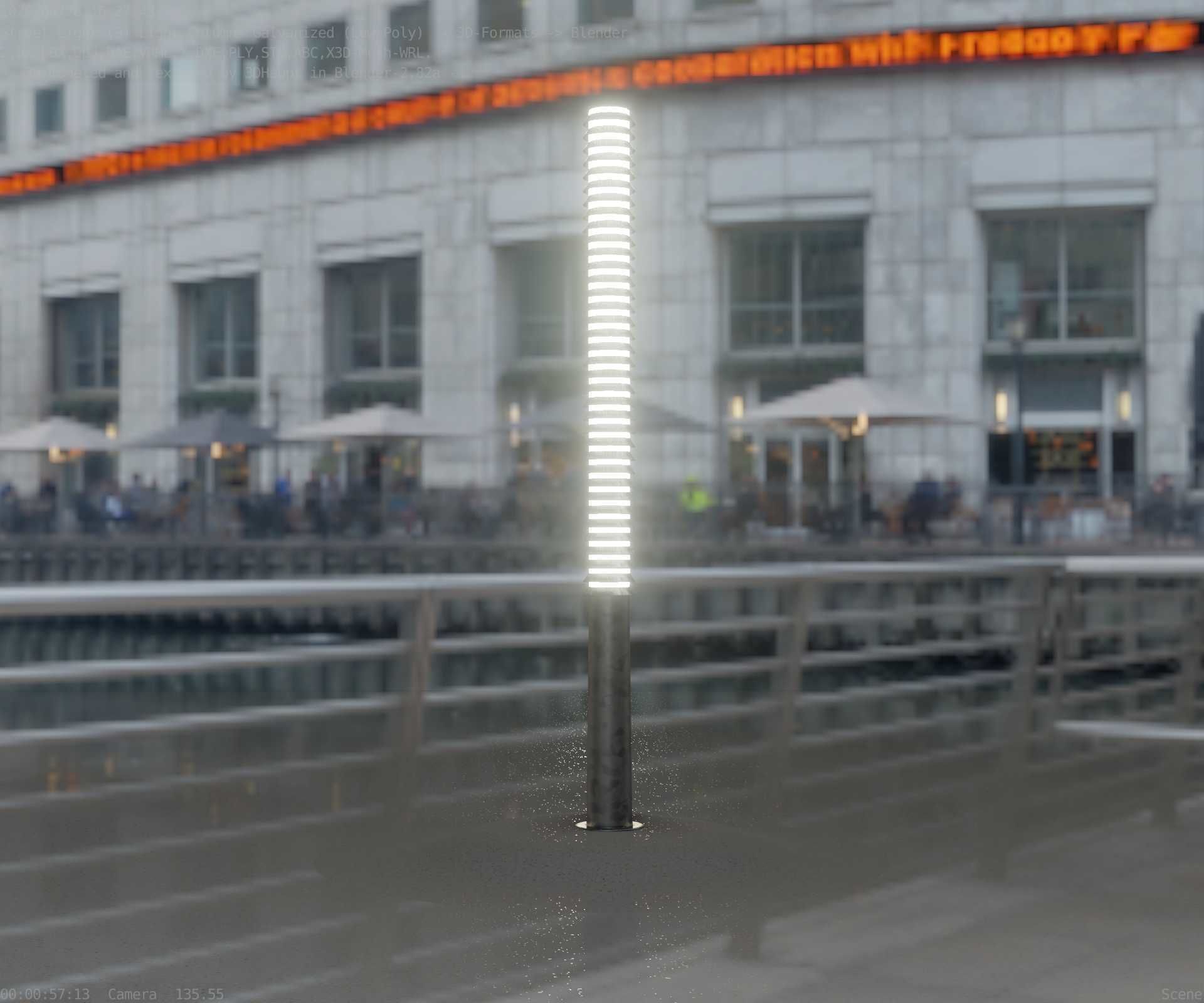 Galvanized Light-Column -14- Street-Light 9 Low-poly 3D model_81