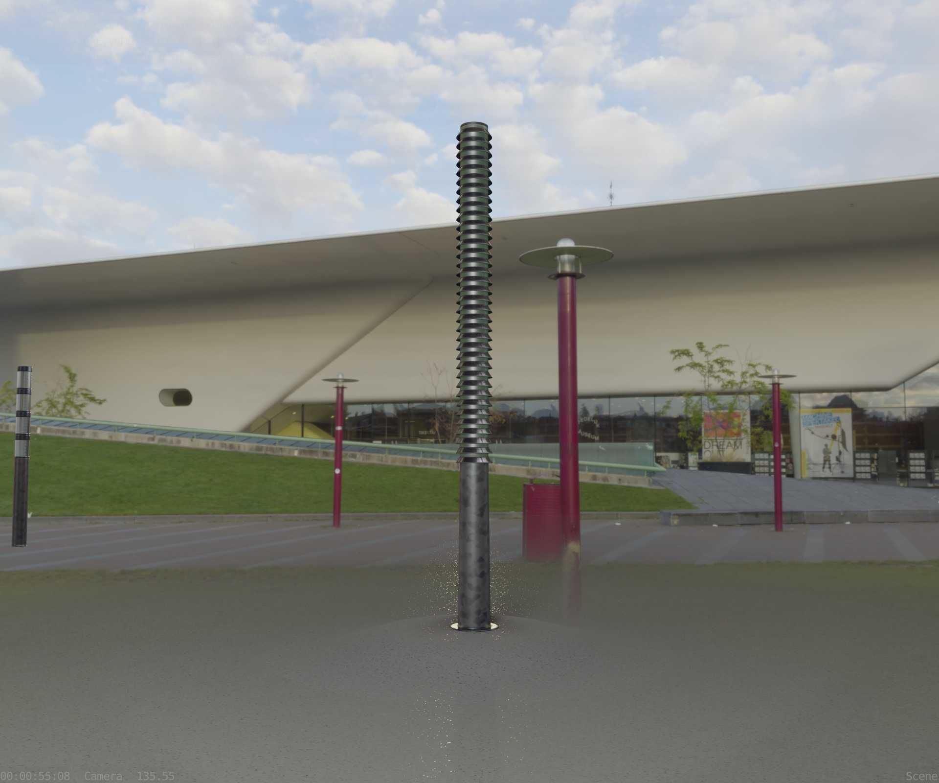 Galvanized Light-Column -14- Street-Light 9 Low-poly 3D model_42