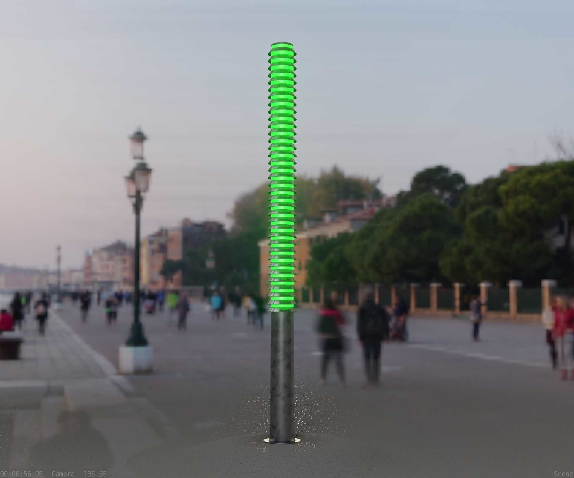 Galvanized Light-Column -14- Street-Light 9 Low-poly 3D model_49