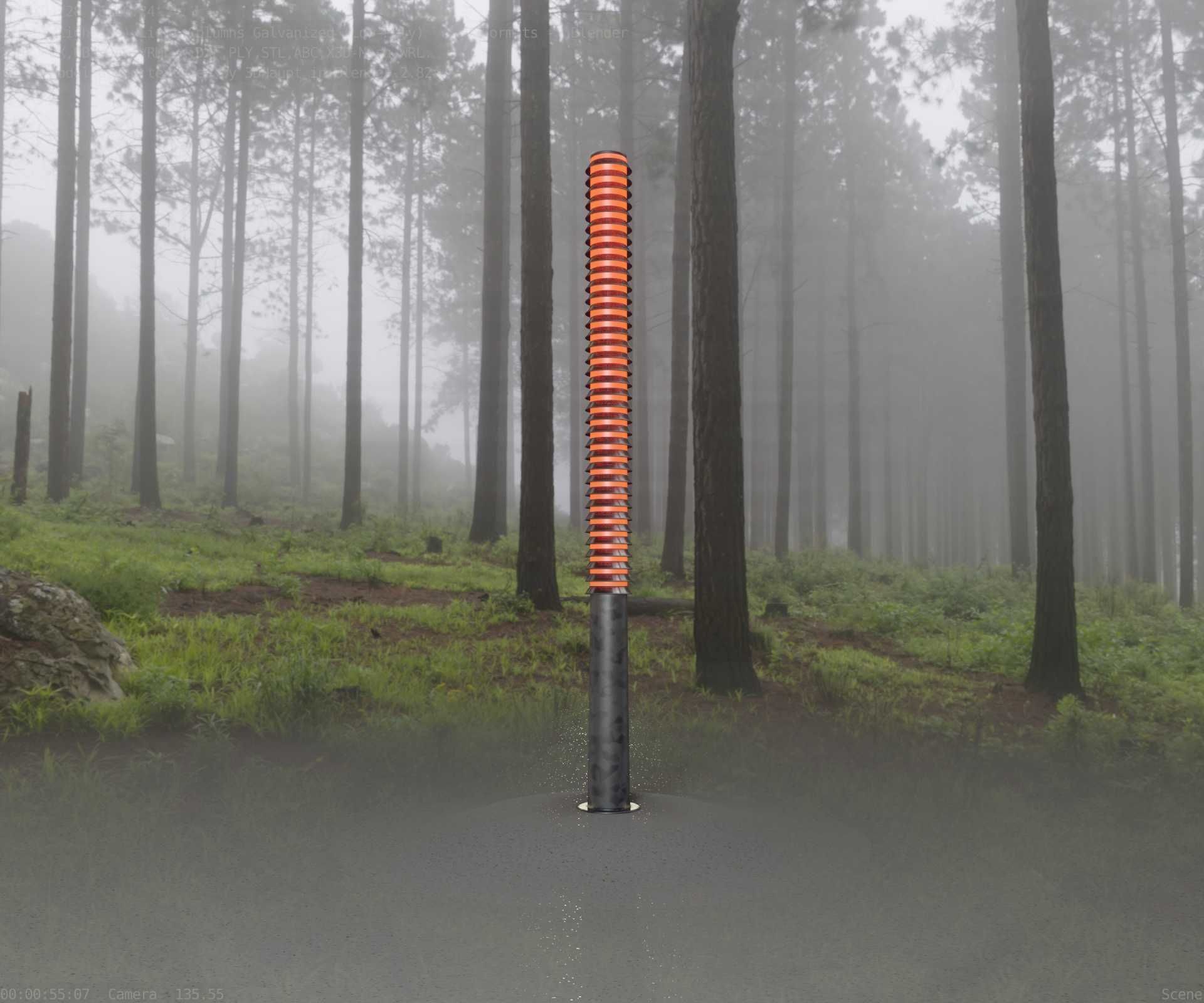 Galvanized Light-Column -14- Street-Light 9 Low-poly 3D model_41