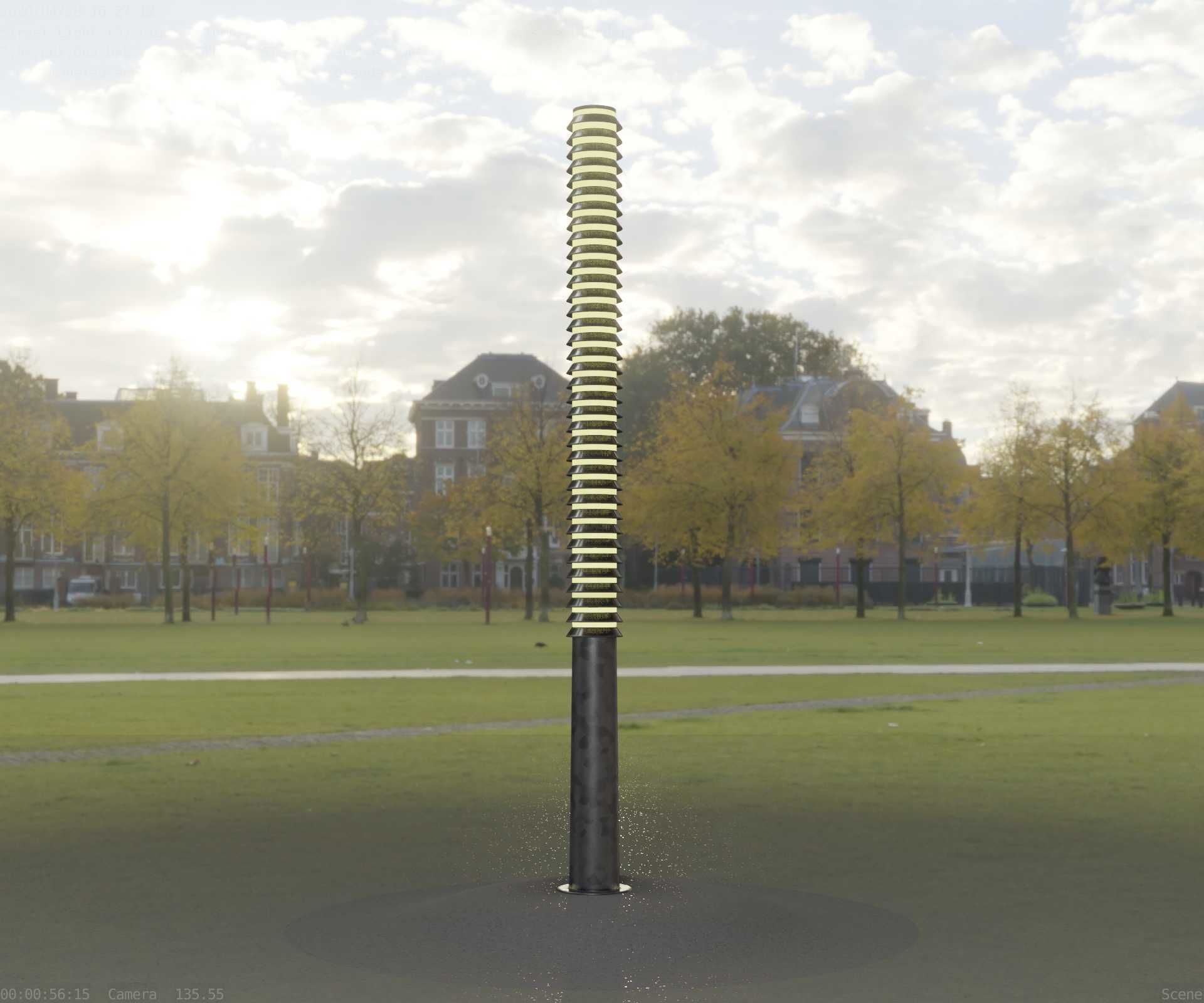 Galvanized Light-Column -14- Street-Light 9 Low-poly 3D model_59