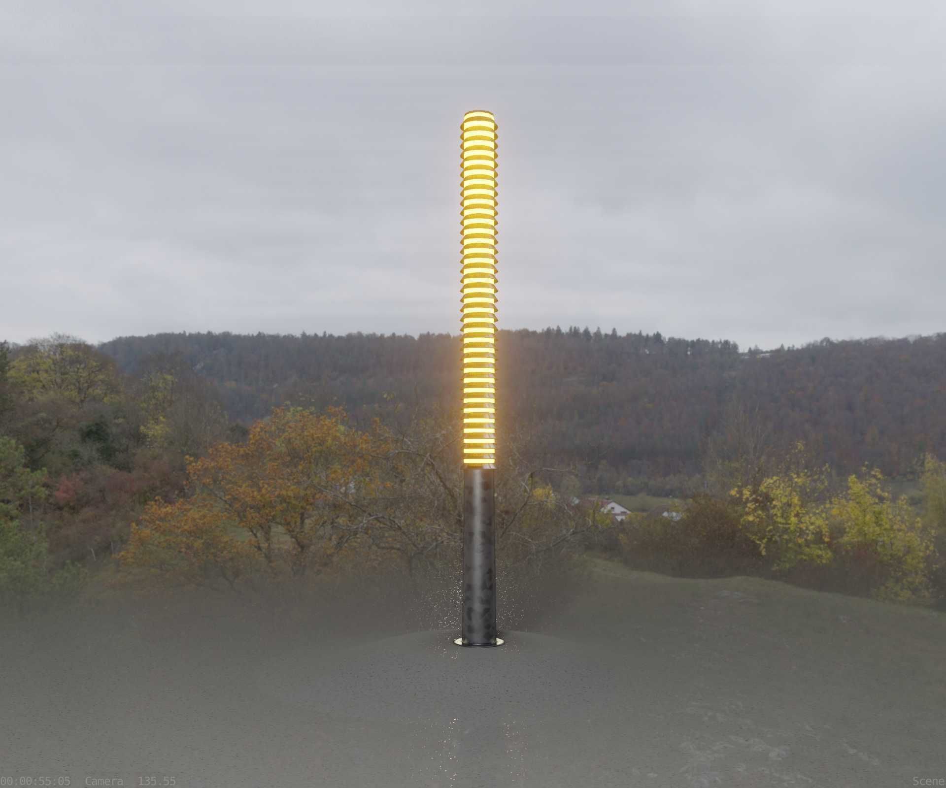 Galvanized Light-Column -14- Street-Light 9 Low-poly 3D model_39