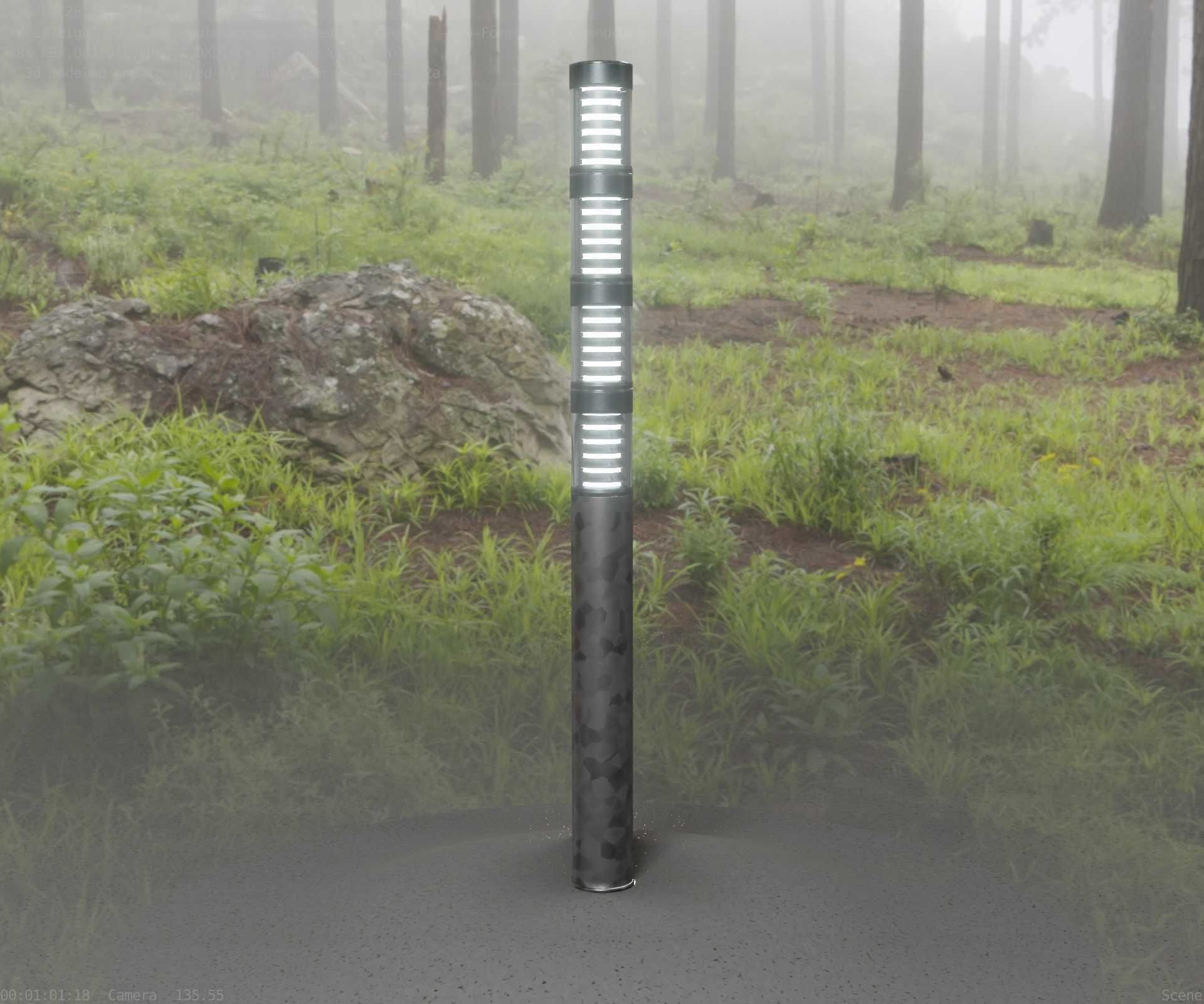 Galvanized Light-Column -15- Street-Light 9 Low-poly 3D model_82