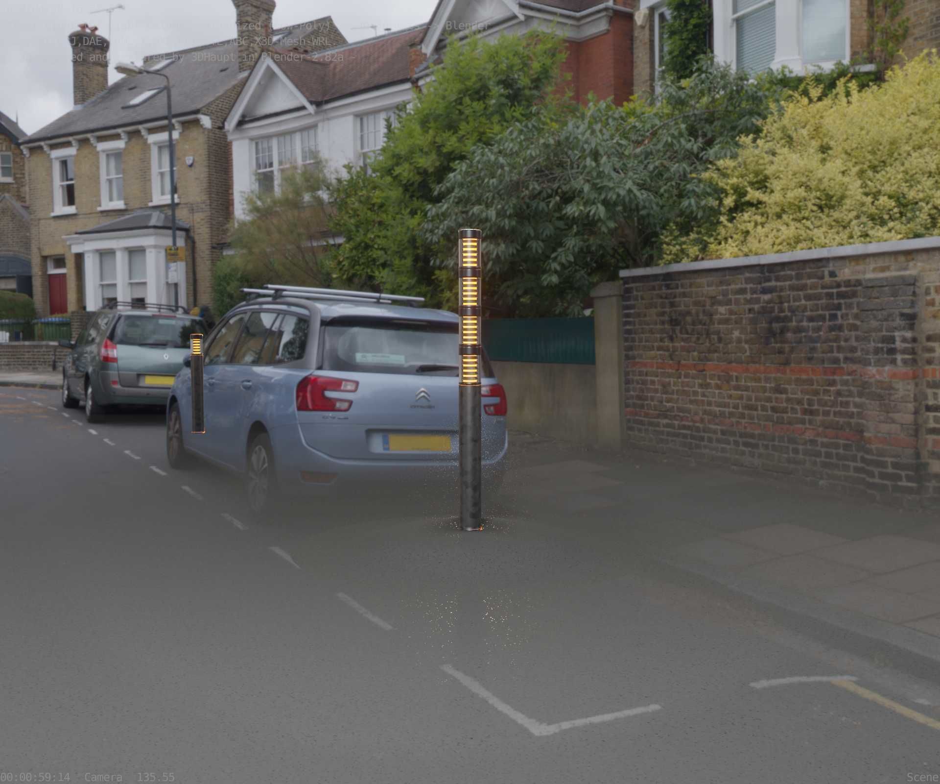 Galvanized Light-Column -15- Street-Light 9 Low-poly 3D model_52