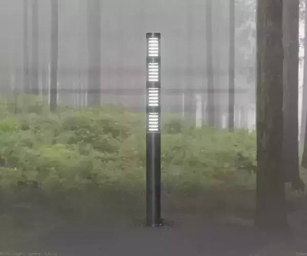 Galvanized Light-Column -15- Street-Light 9 Low-poly 3D model