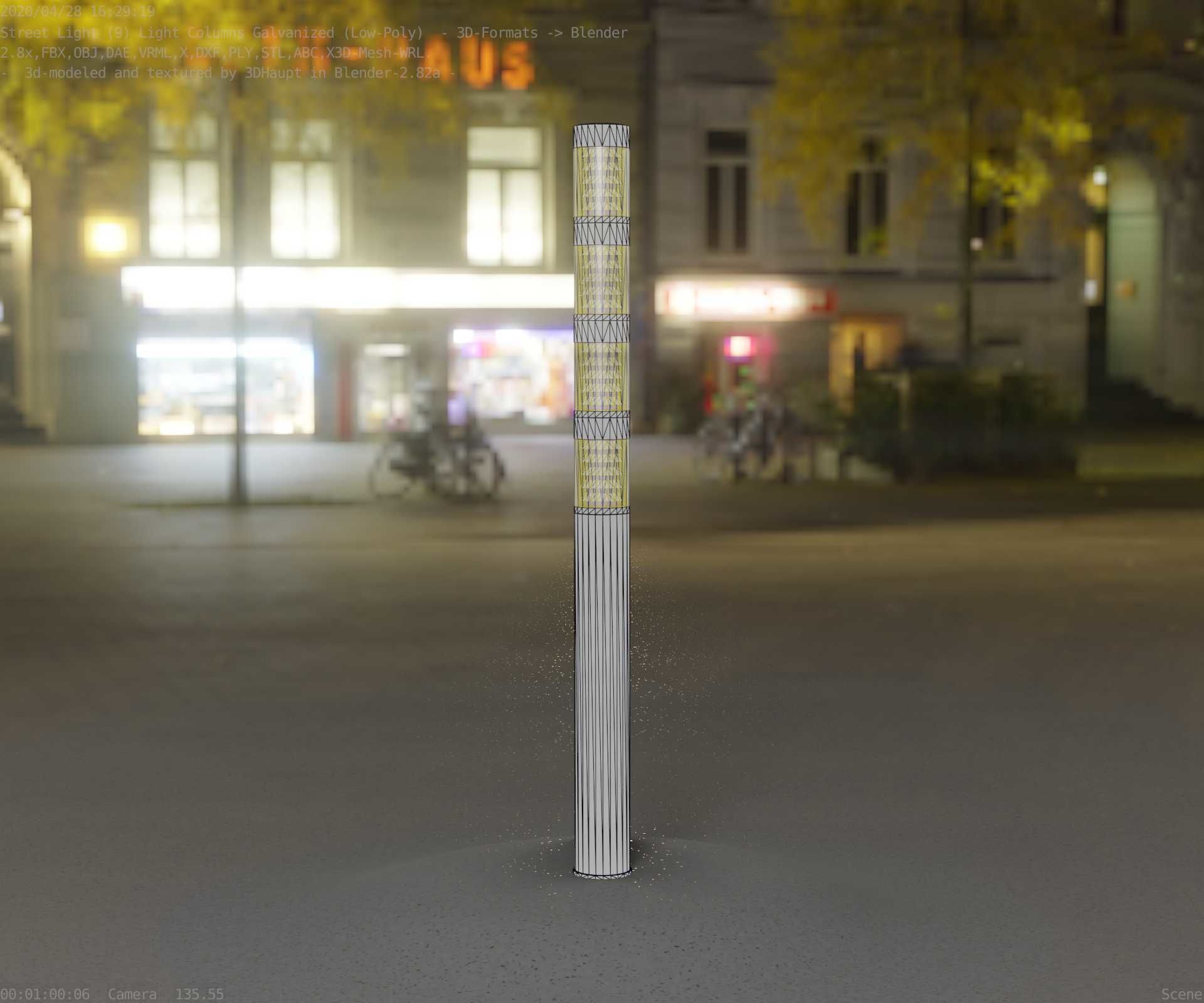 Galvanized Light-Column -15- Street-Light 9 Low-poly 3D model_68