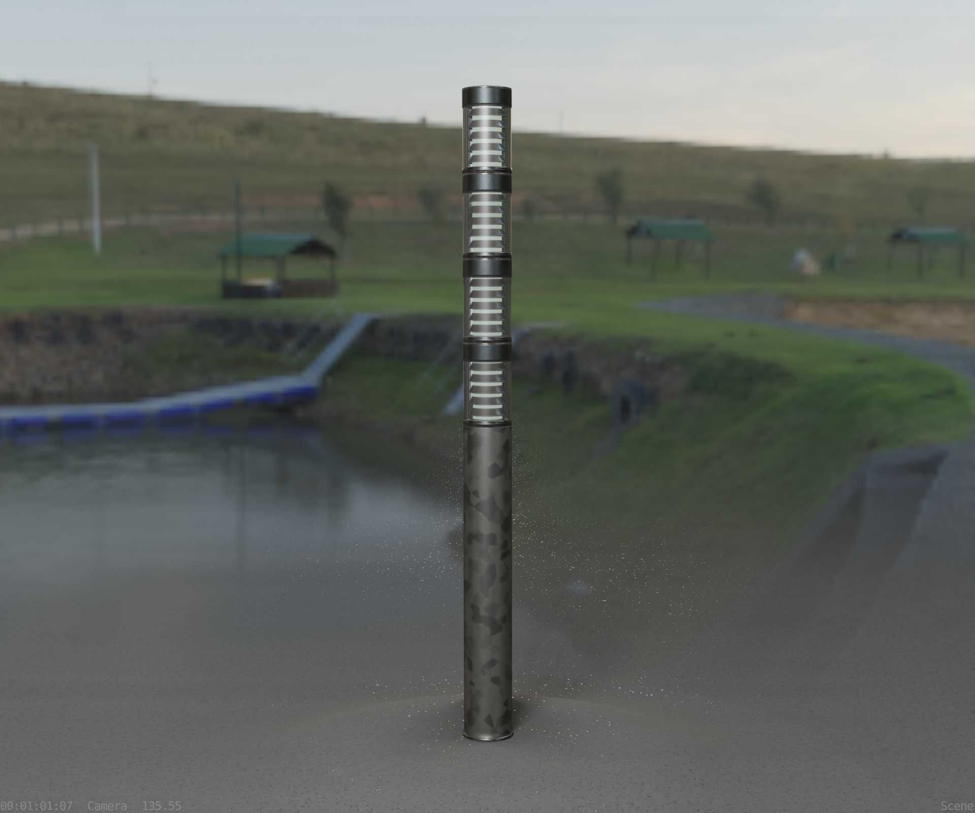 Galvanized Light-Column -15- Street-Light 9 Low-poly 3D model_31