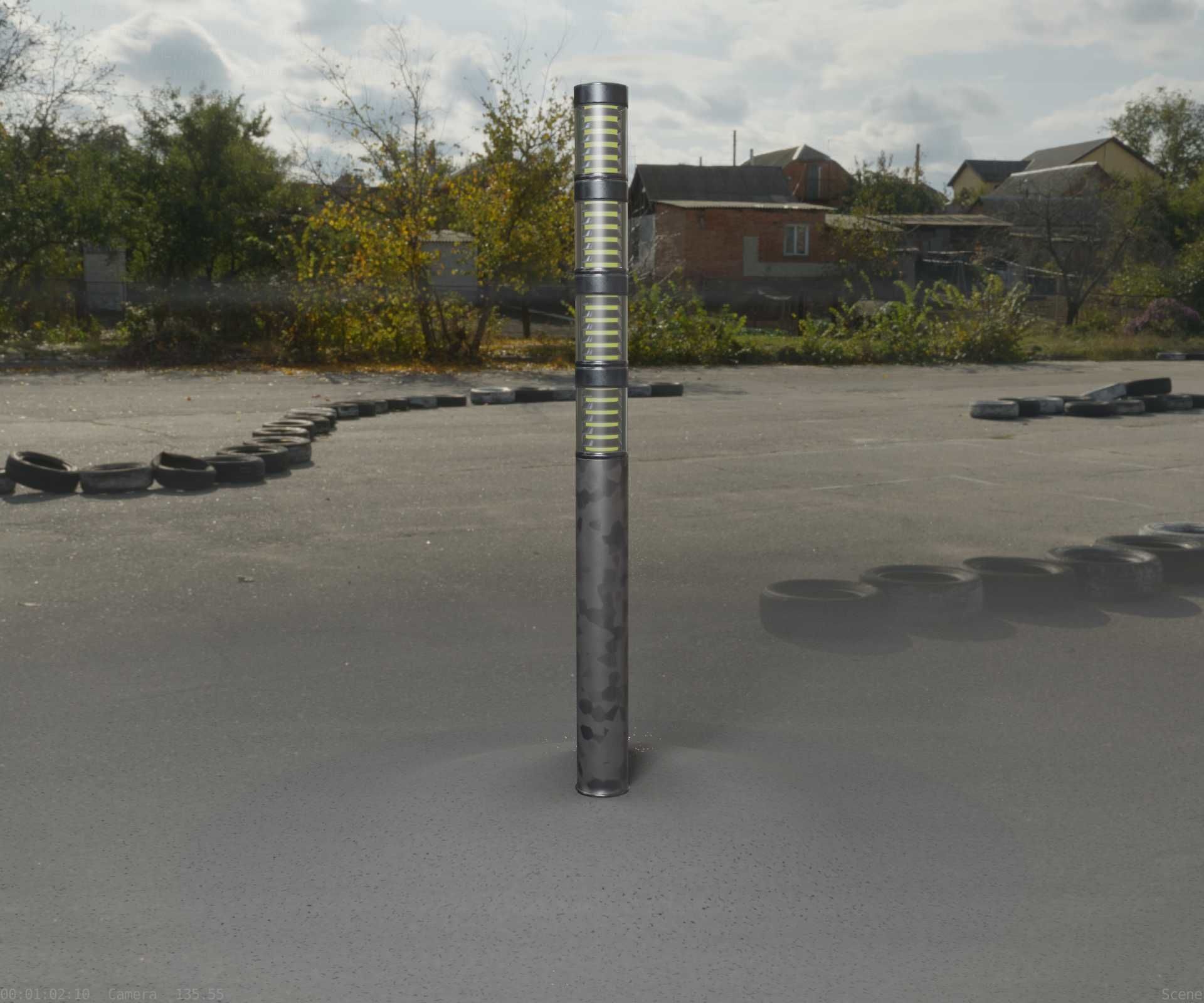 Galvanized Light-Column -15- Street-Light 9 Low-poly 3D model_98