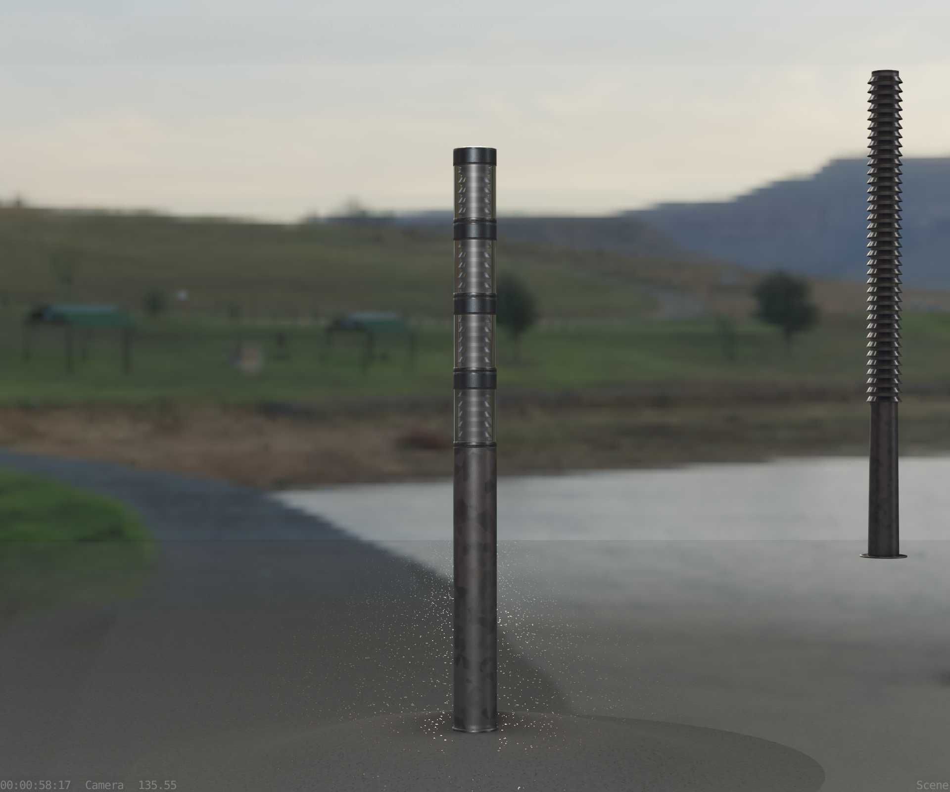 Galvanized Light-Column -15- Street-Light 9 Low-poly 3D model_37