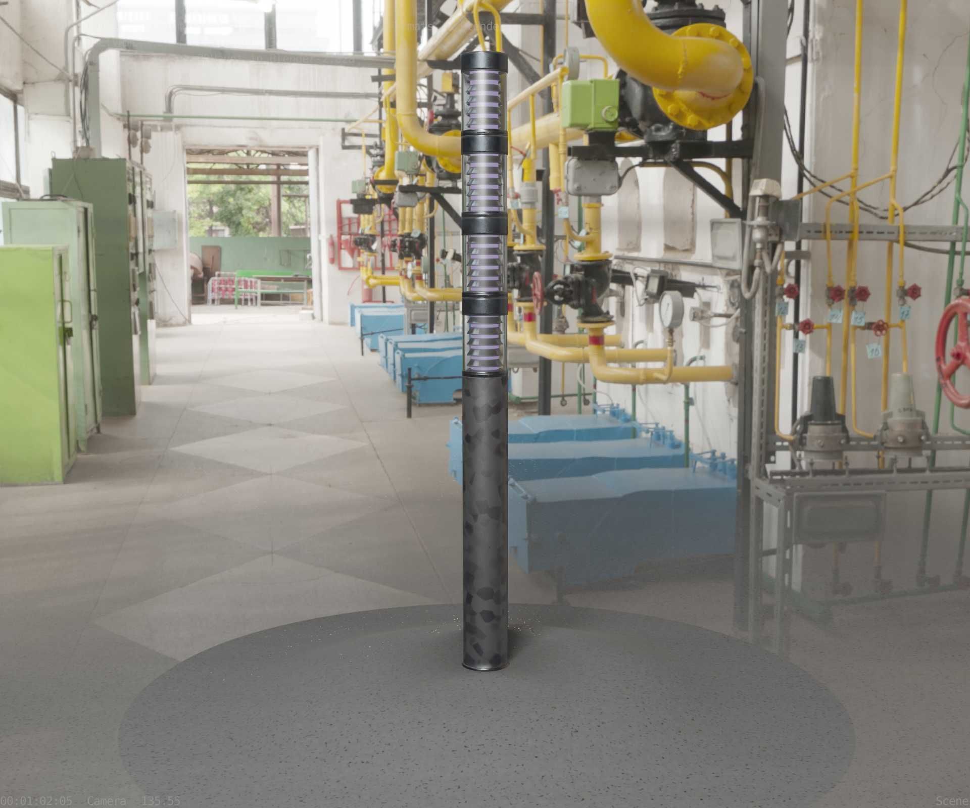 Galvanized Light-Column -15- Street-Light 9 Low-poly 3D model_93