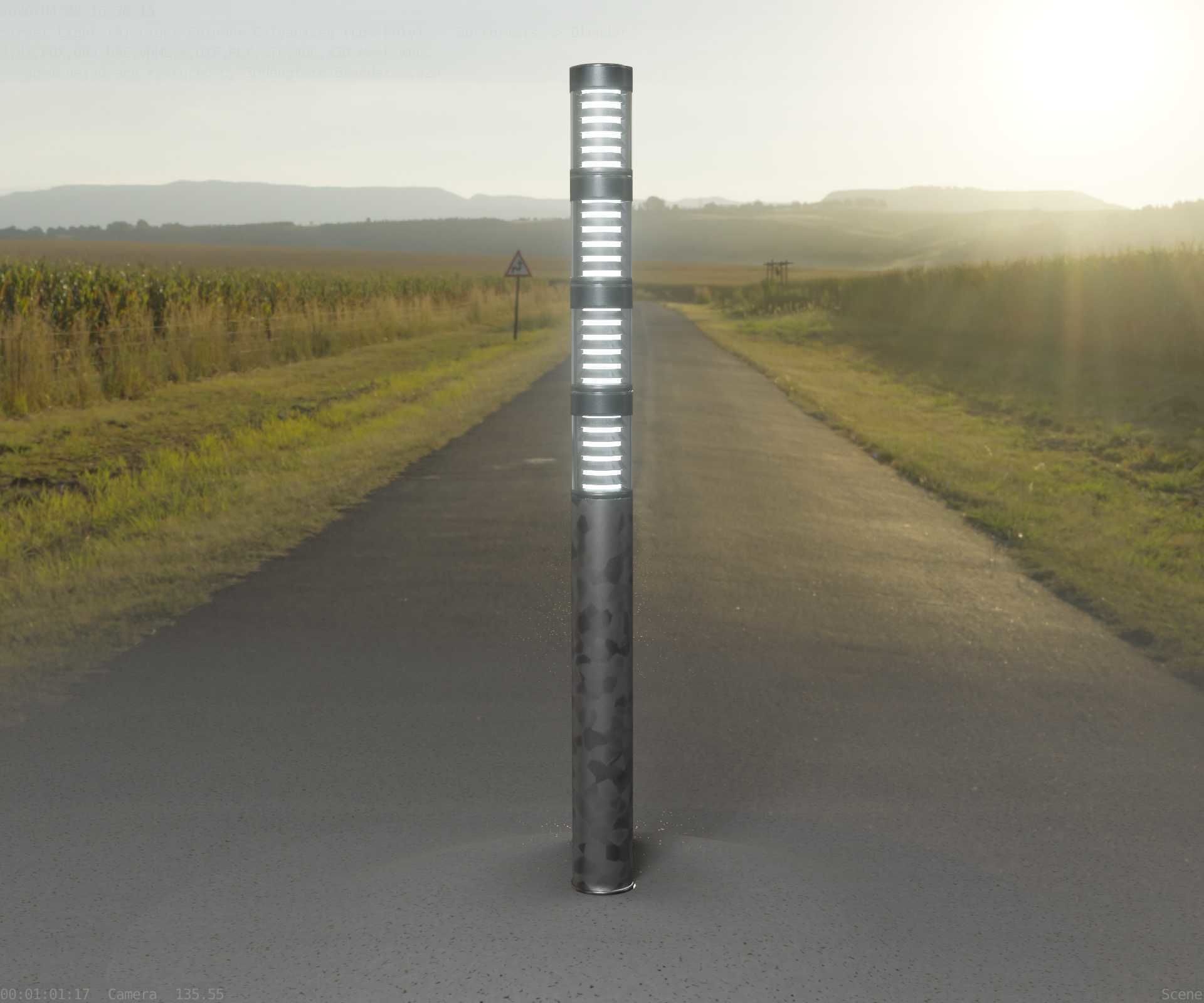Galvanized Light-Column -15- Street-Light 9 Low-poly 3D model_81