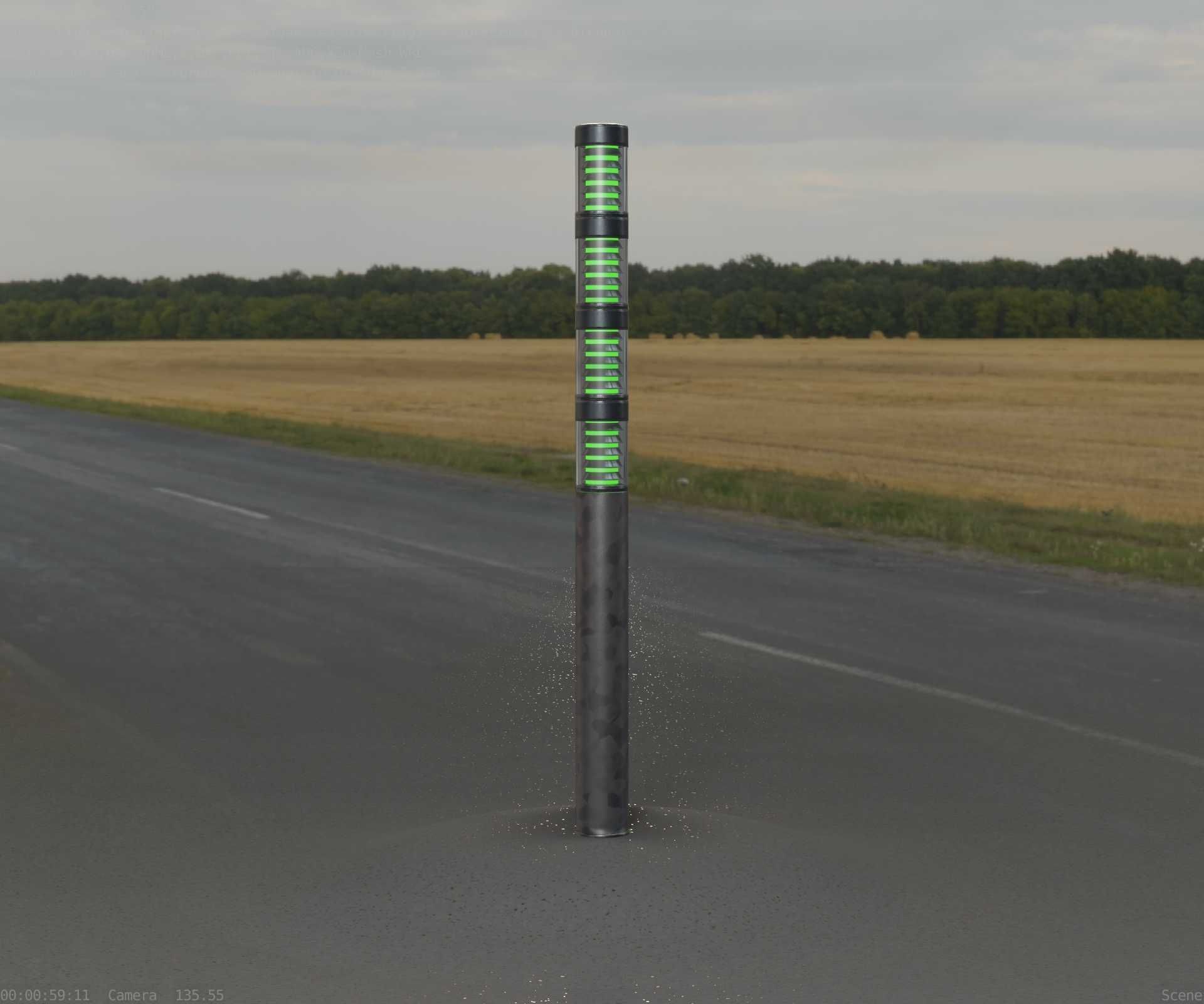 Galvanized Light-Column -15- Street-Light 9 Low-poly 3D model_49
