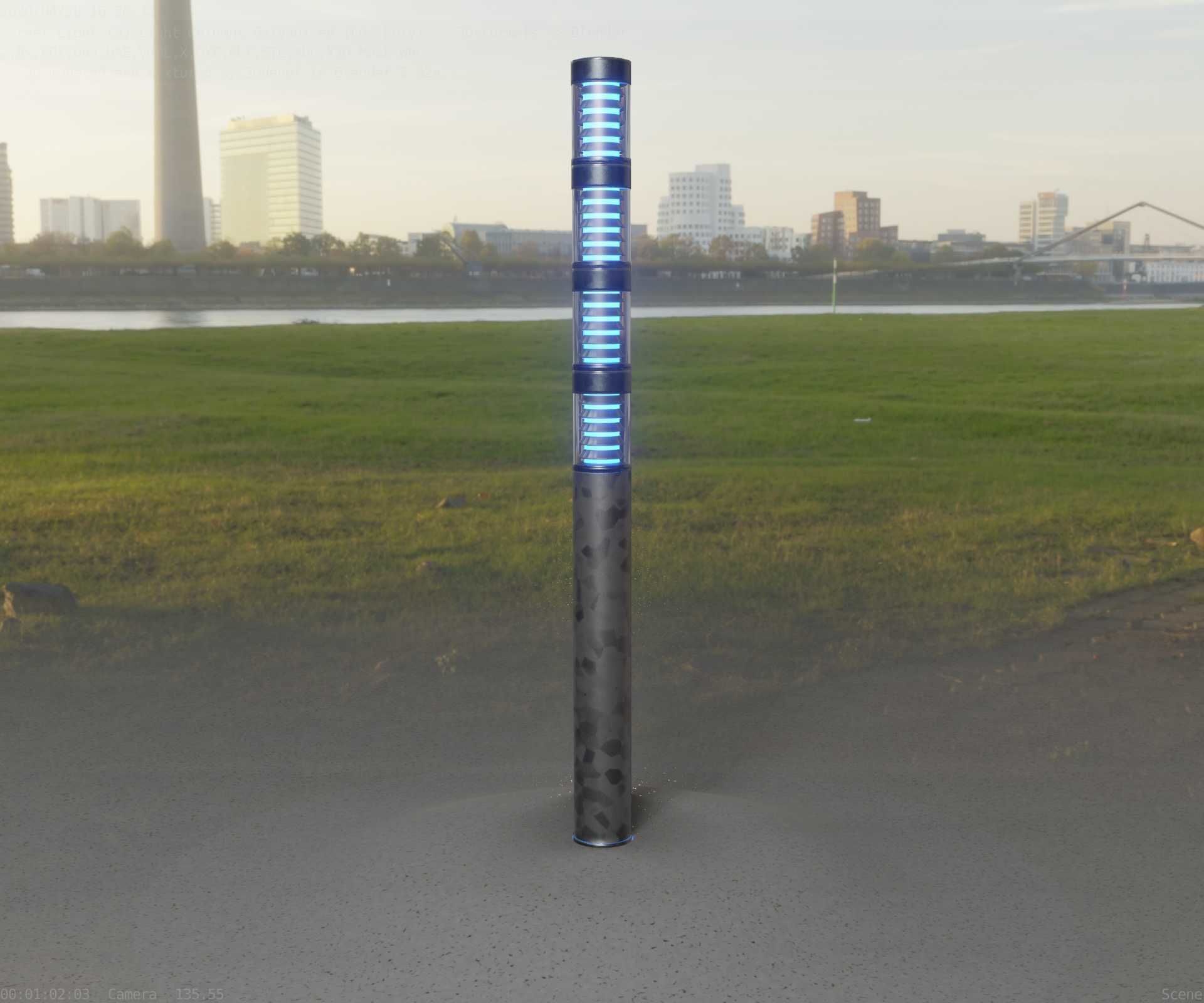 Galvanized Light-Column -15- Street-Light 9 Low-poly 3D model_91