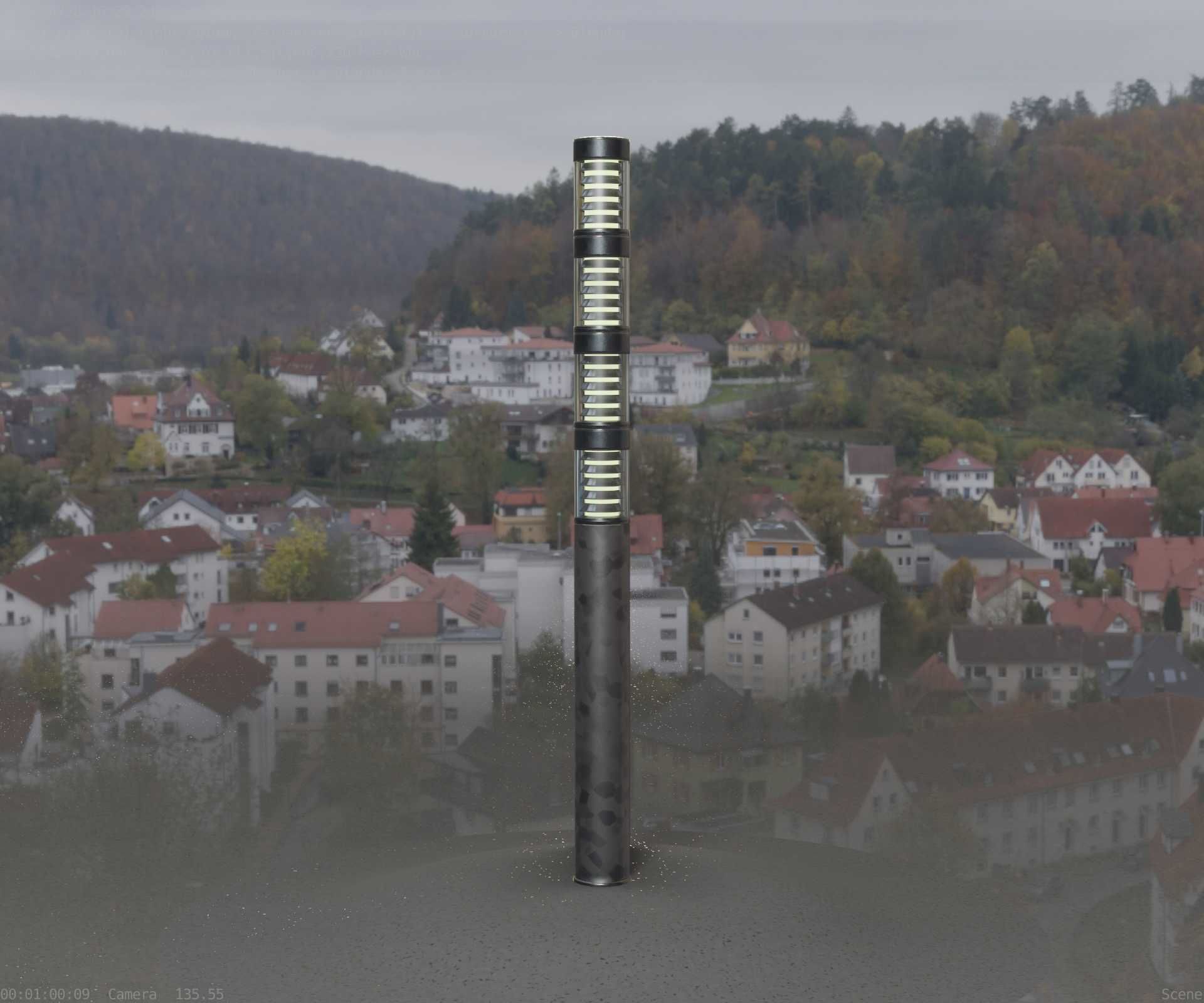 Galvanized Light-Column -15- Street-Light 9 Low-poly 3D model_71