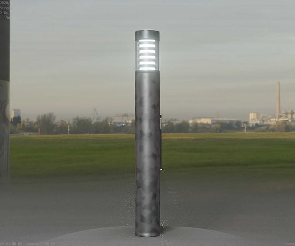 Galvanized Light-Column -16- Street-Light 9 Low-poly 3D model