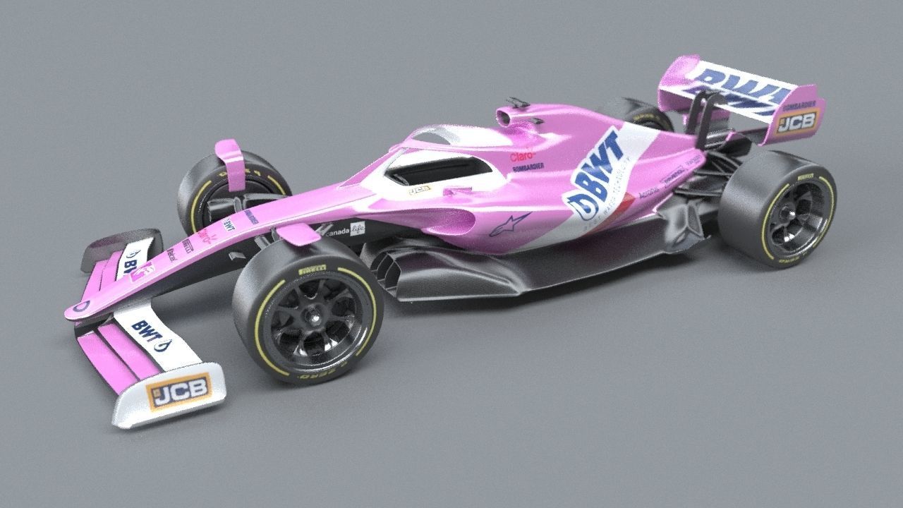 BWT Racing Point Formula One Team concept 2021-2023 Low-poly 3D model_8
