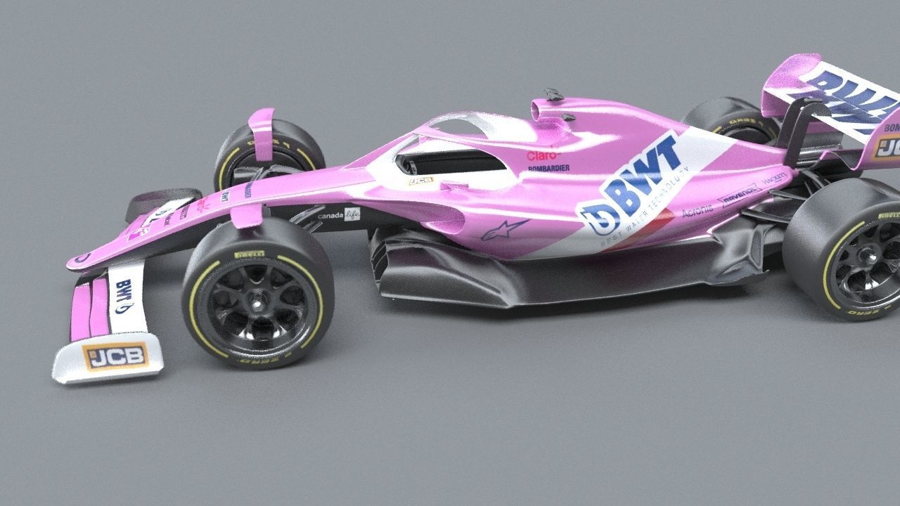 BWT Racing Point Formula One Team concept 2021-2023 Low-poly 3D model_11
