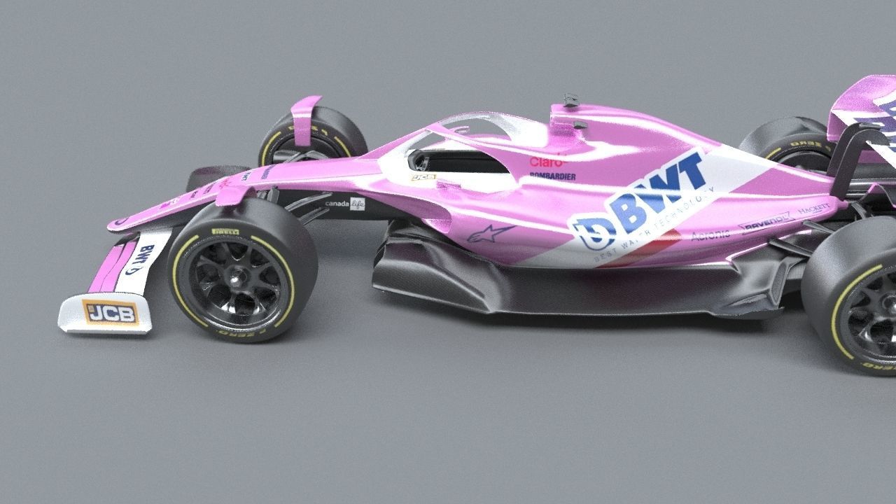 BWT Racing Point Formula One Team concept 2021-2023 Low-poly 3D model_13