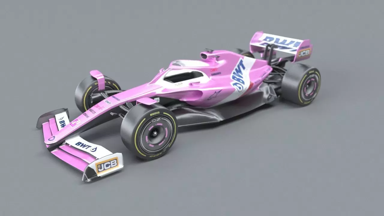 BWT Racing Point Formula One Team concept 2021-2023 Low-poly 3D model_0