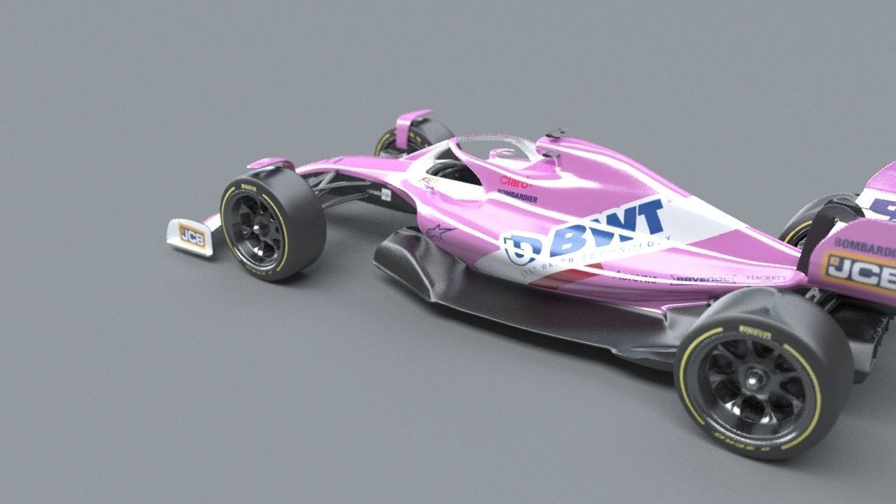 BWT Racing Point Formula One Team concept 2021-2023 Low-poly 3D model_19