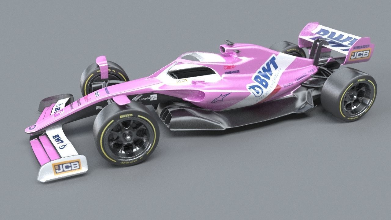BWT Racing Point Formula One Team concept 2021-2023 Low-poly 3D model_9