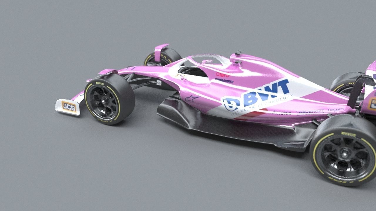 BWT Racing Point Formula One Team concept 2021-2023 Low-poly 3D model_17