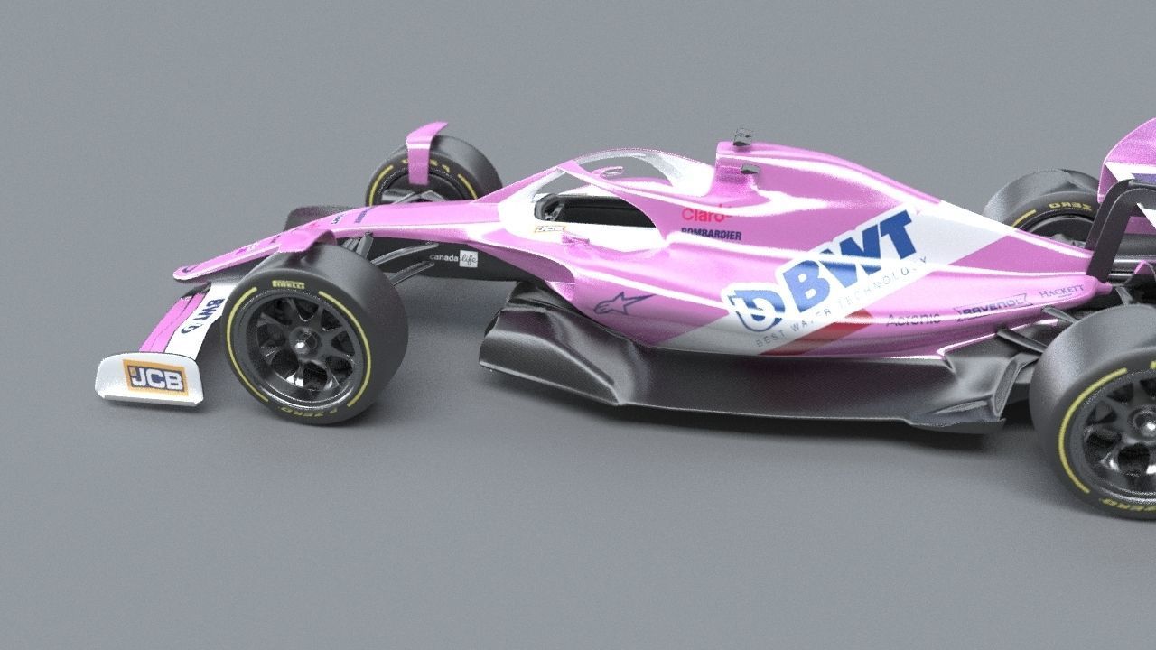 BWT Racing Point Formula One Team concept 2021-2023 Low-poly 3D model_14