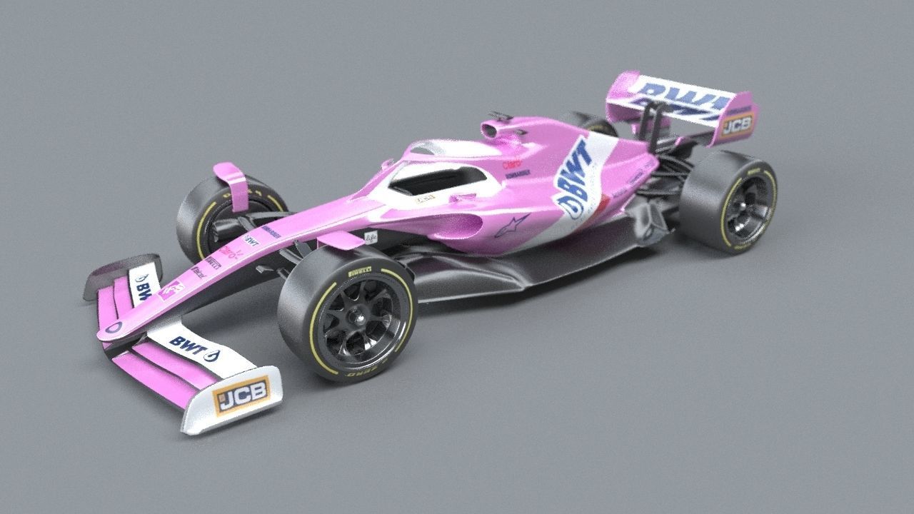 BWT Racing Point Formula One Team concept 2021-2023 Low-poly 3D model_3