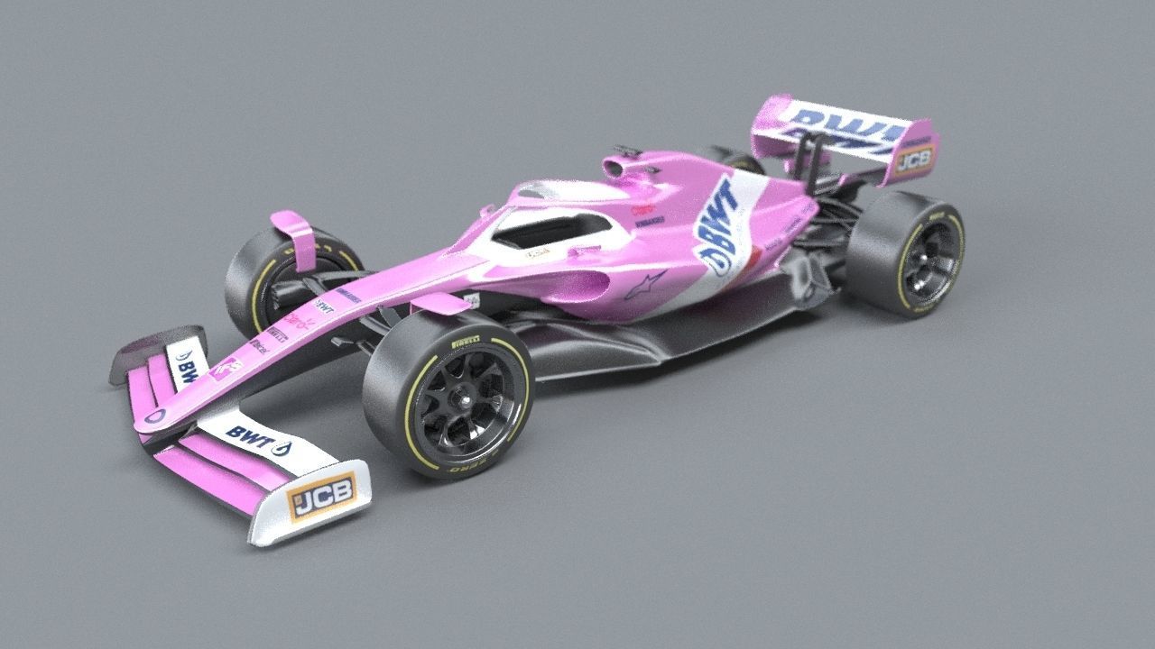 BWT Racing Point Formula One Team concept 2021-2023 Low-poly 3D model_2