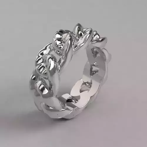 Anillo estilo cadena o eslavones chain or link ring