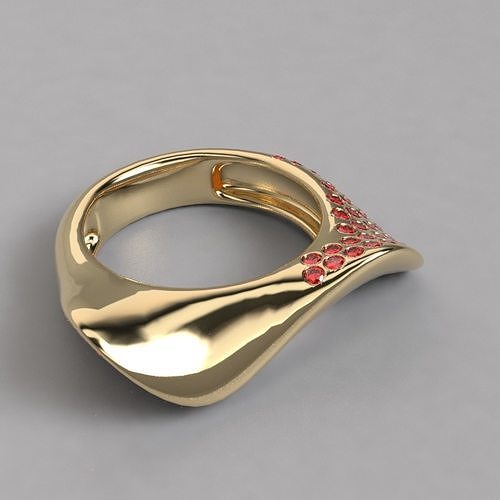 Anillo tipo rasimo hoja Ring 3D model