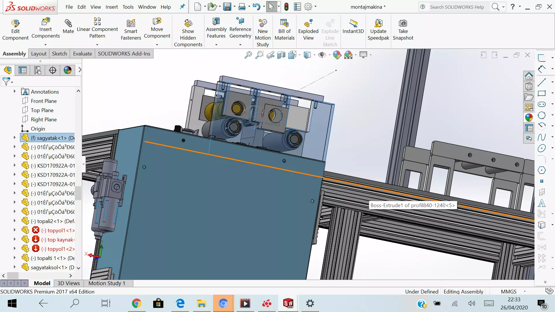 napkin sanitaire making machine 3D model_0
