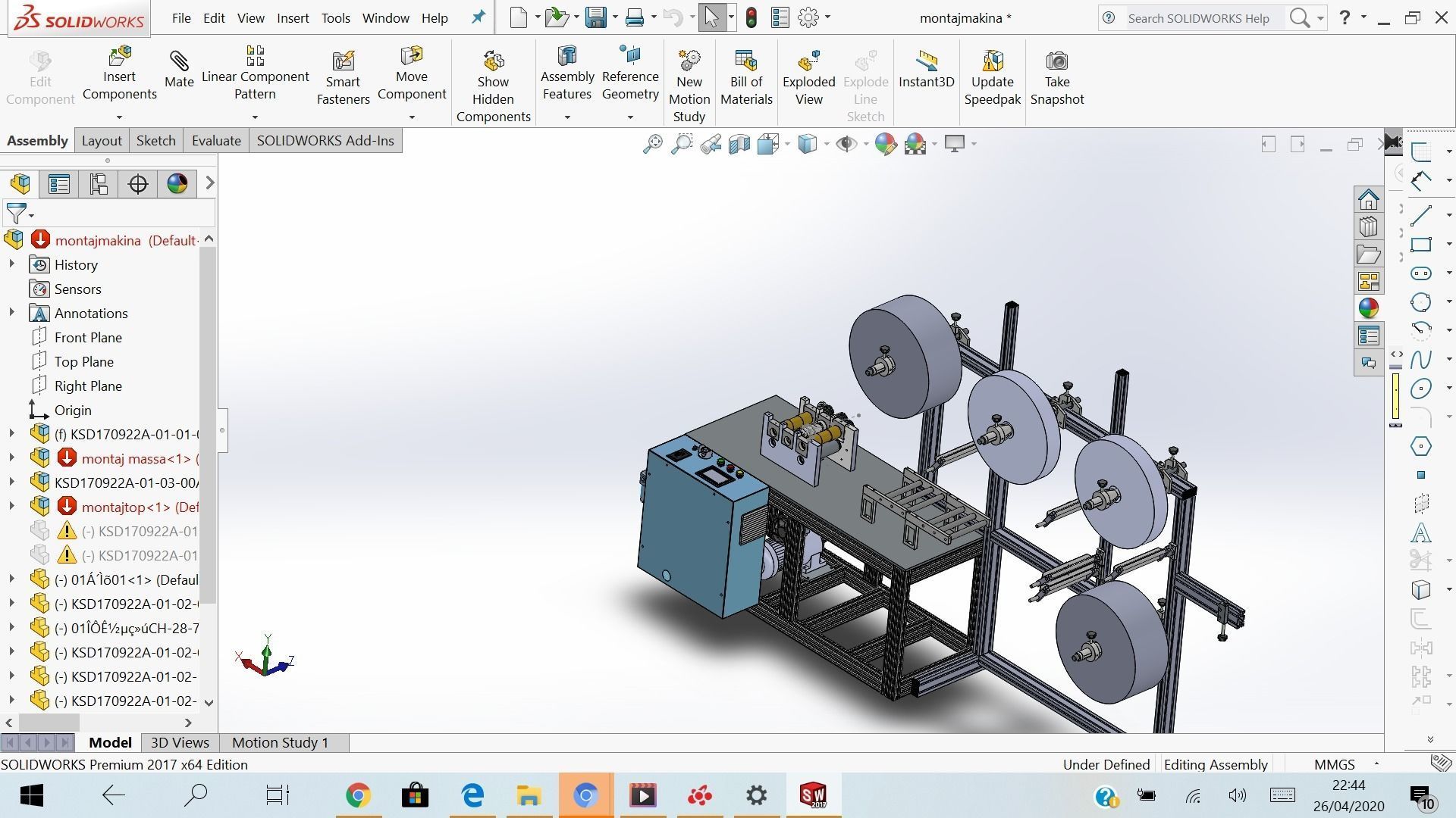 napkin sanitaire making machine 3D model_1