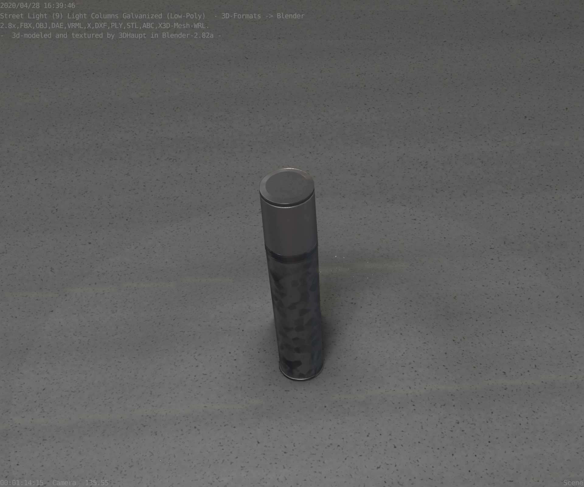 Galvanized Light-Column -18- Street-Light 9 Low-poly 3D model_91