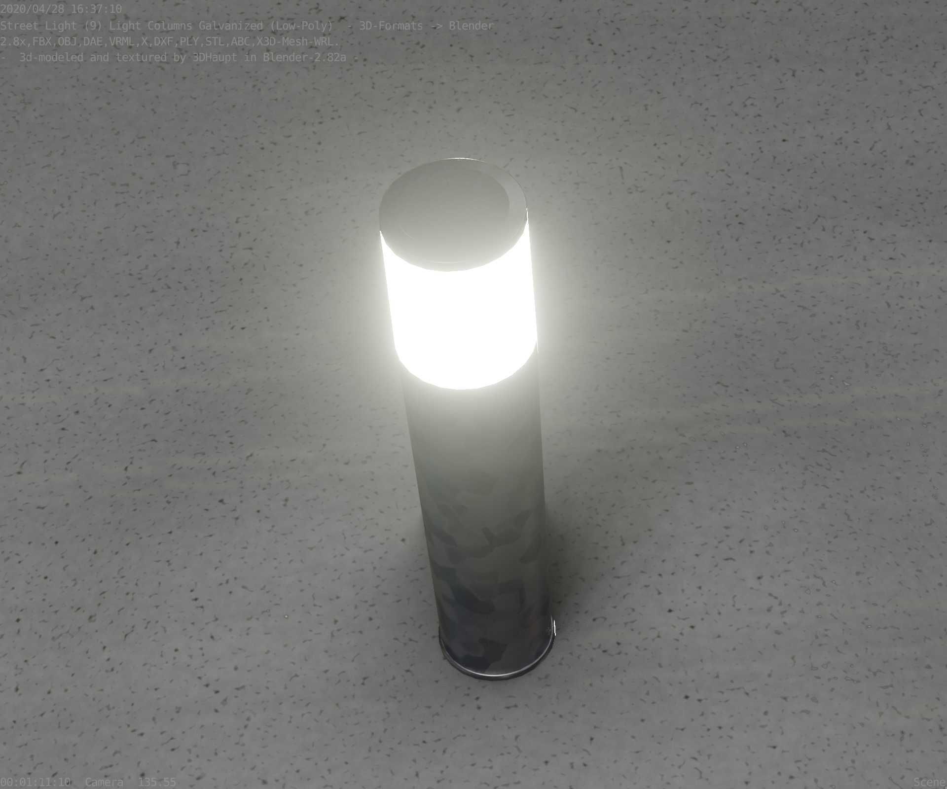 Galvanized Light-Column -18- Street-Light 9 Low-poly 3D model_39
