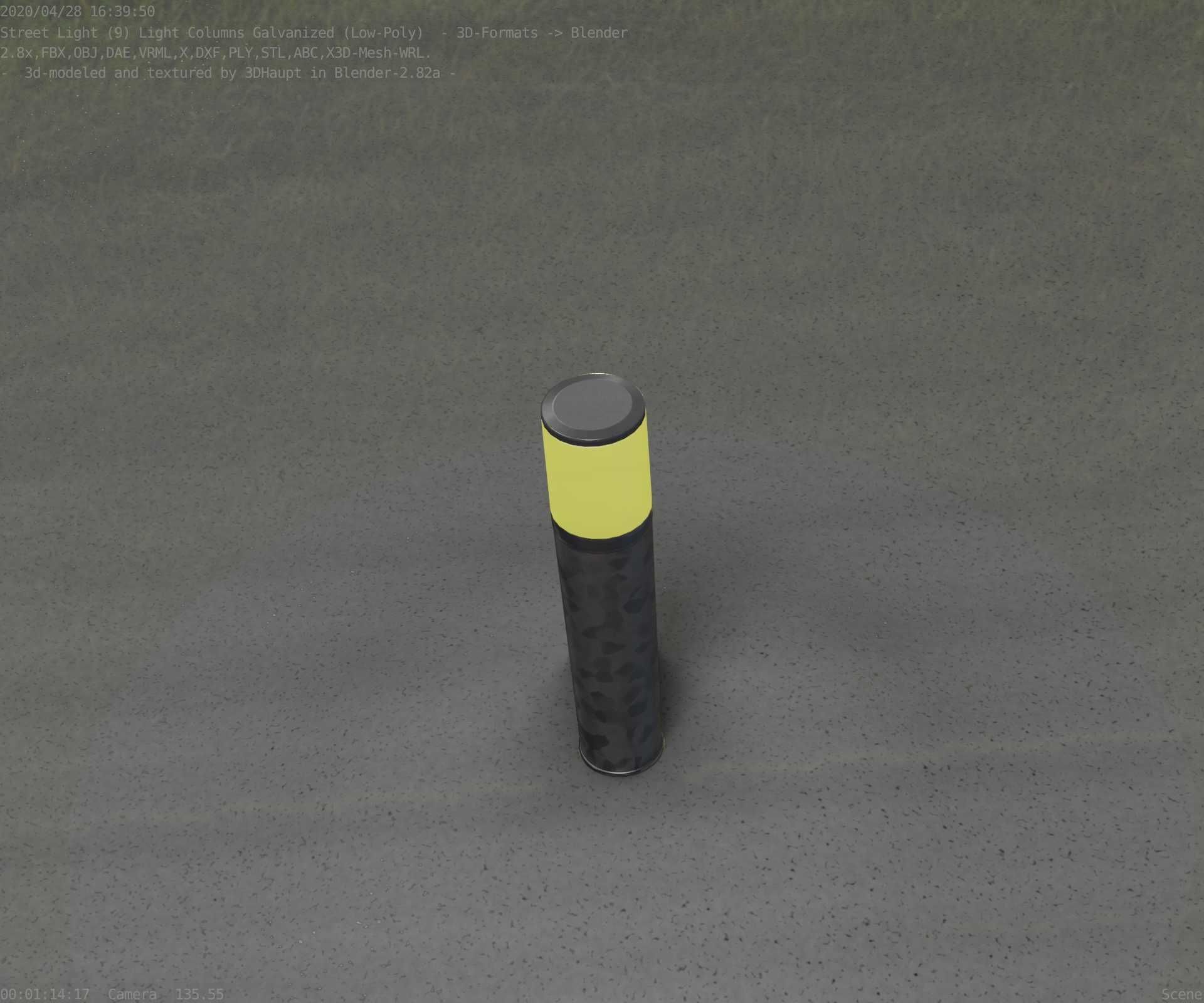 Galvanized Light-Column -18- Street-Light 9 Low-poly 3D model_93