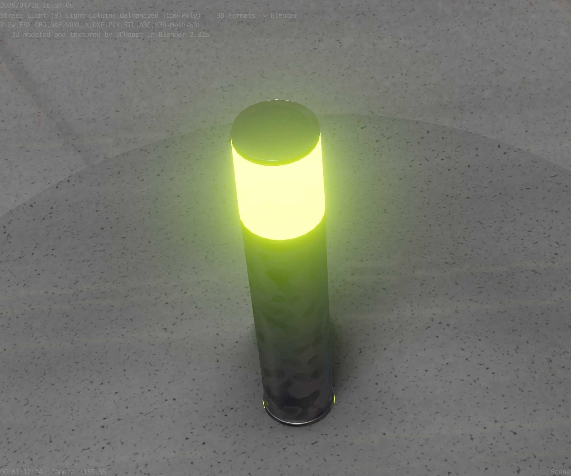 Galvanized Light-Column -18- Street-Light 9 Low-poly 3D model_42