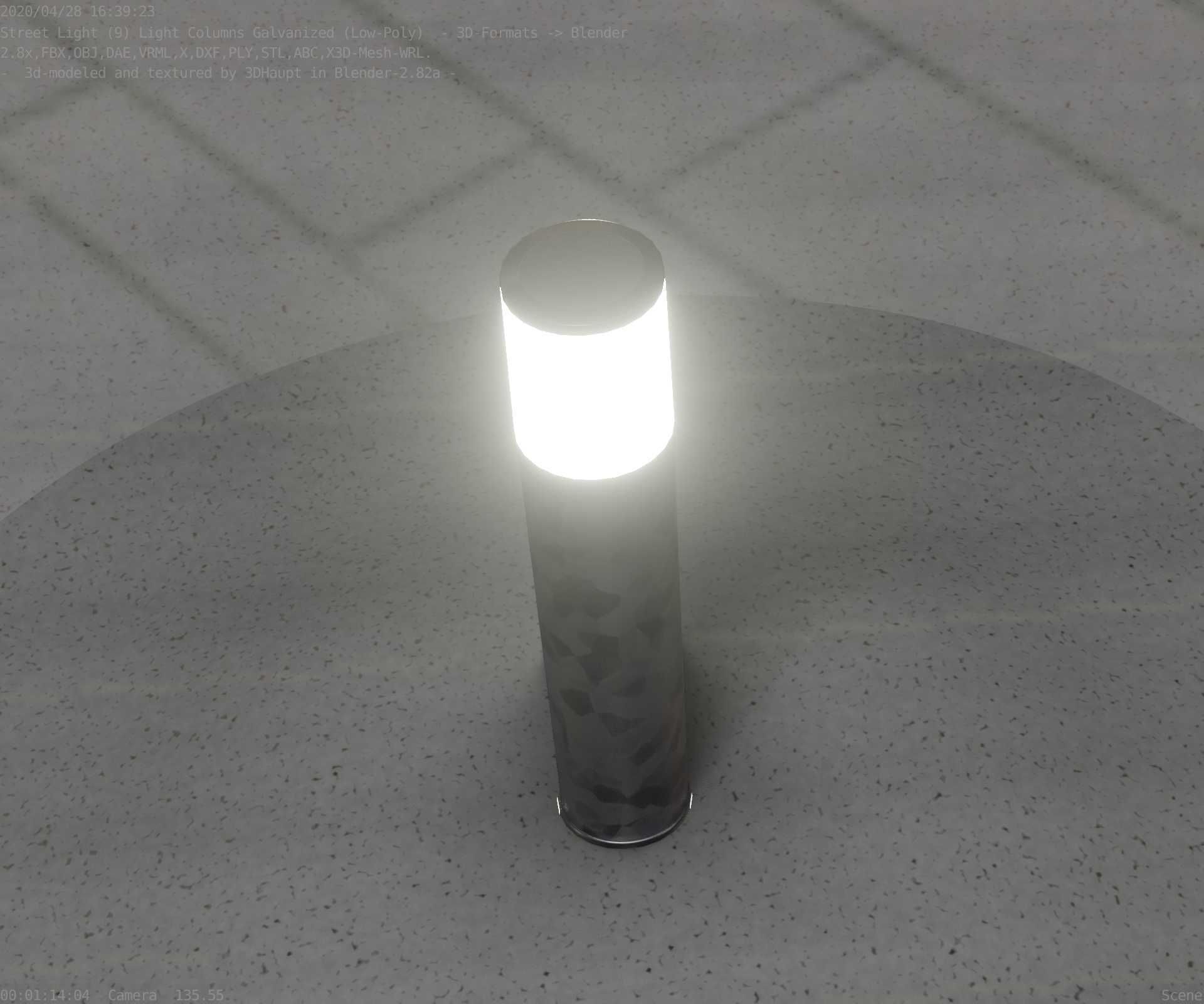 Galvanized Light-Column -18- Street-Light 9 Low-poly 3D model_80