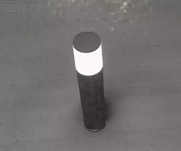 Galvanized Light-Column -18- Street-Light 9 Low-poly 3D model
