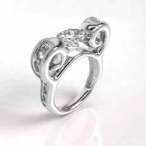 Anillo Solitario Elegante    Elegant Solitaire Ring
