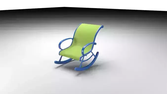 Armchair Low-poly 3D model rocking chair Low-poly 3D model