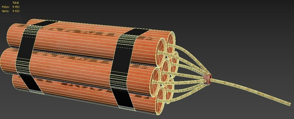 Dynamite orange 3D model_3
