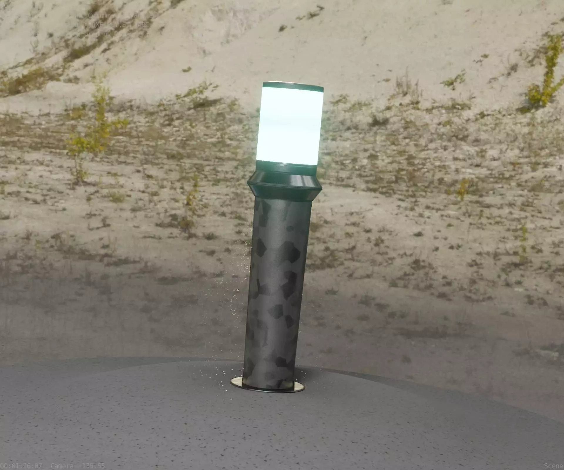 Galvanized Light-Column -21- Street-Light 9 Low-poly 3D model_0