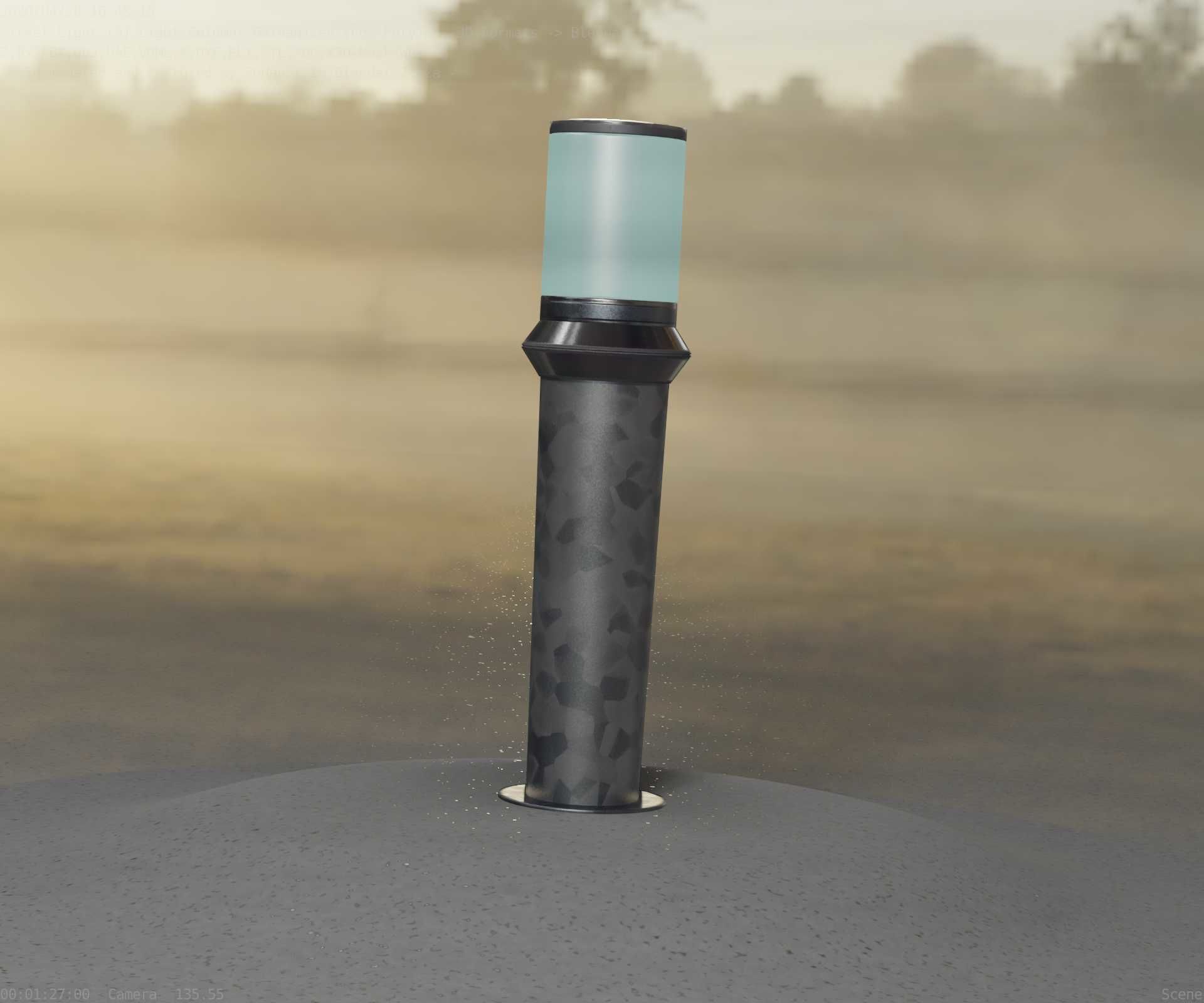 Galvanized Light-Column -21- Street-Light 9 Low-poly 3D model_88