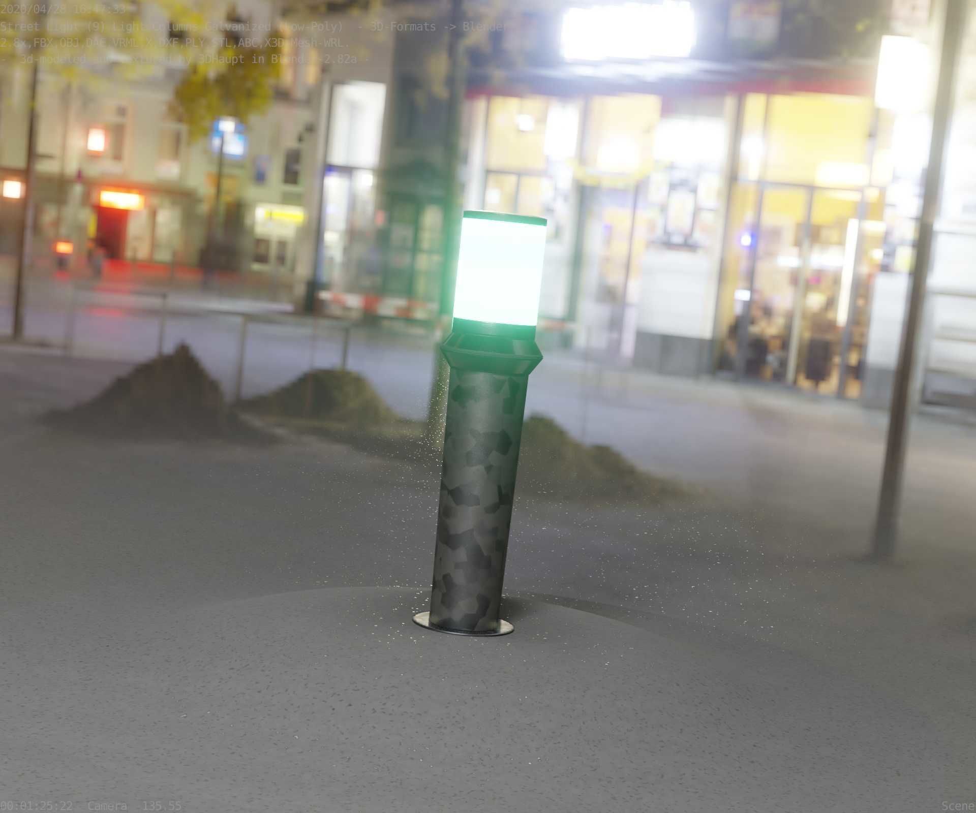 Galvanized Light-Column -21- Street-Light 9 Low-poly 3D model_76