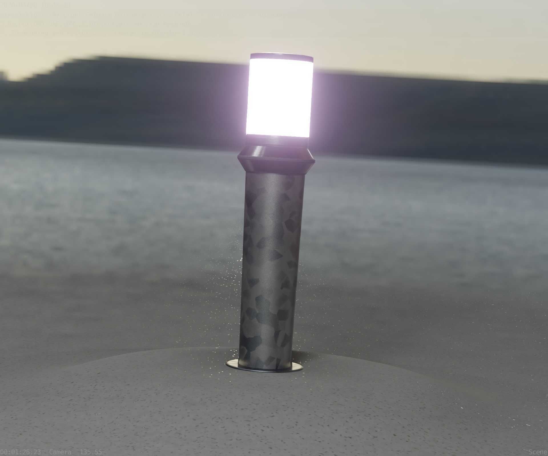 Galvanized Light-Column -21- Street-Light 9 Low-poly 3D model_87